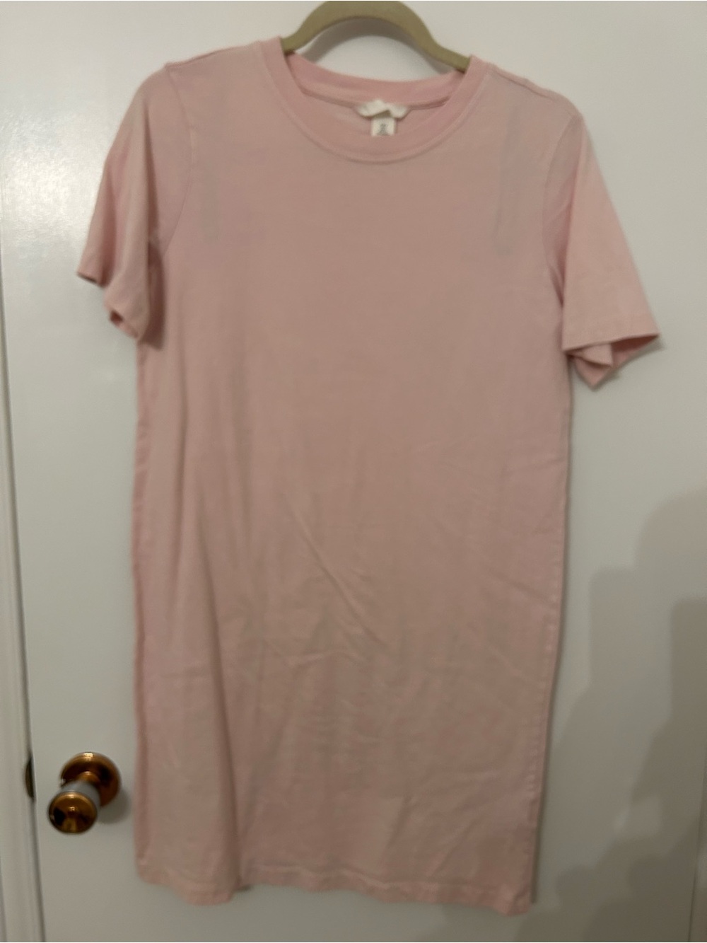 H&M Light Pink Short-Sleeve Mini Dress